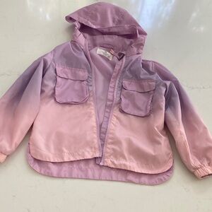 H&M Kids Pink and Purple Gradient Raincoat 5T/6